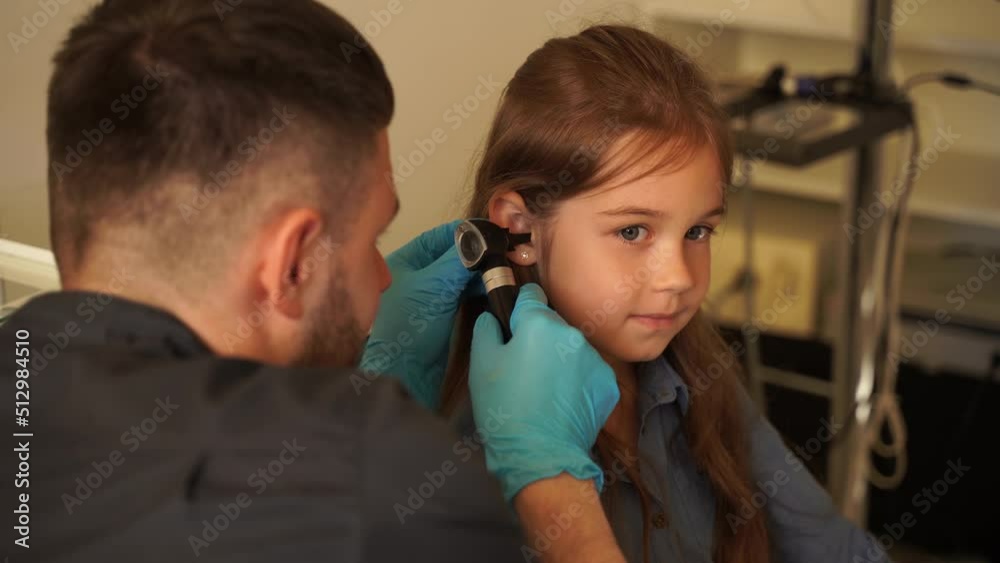 4k video otoscopy of child ears with otoscope. ENT doctor. Consultation with pediatric otolaryngologist. Treatment of childs ear pain. 4k video otoscopy of child ears with otoscope. ENT doctor. Consultation with pediatric otolaryngologist. Treatment of childs ear pain.