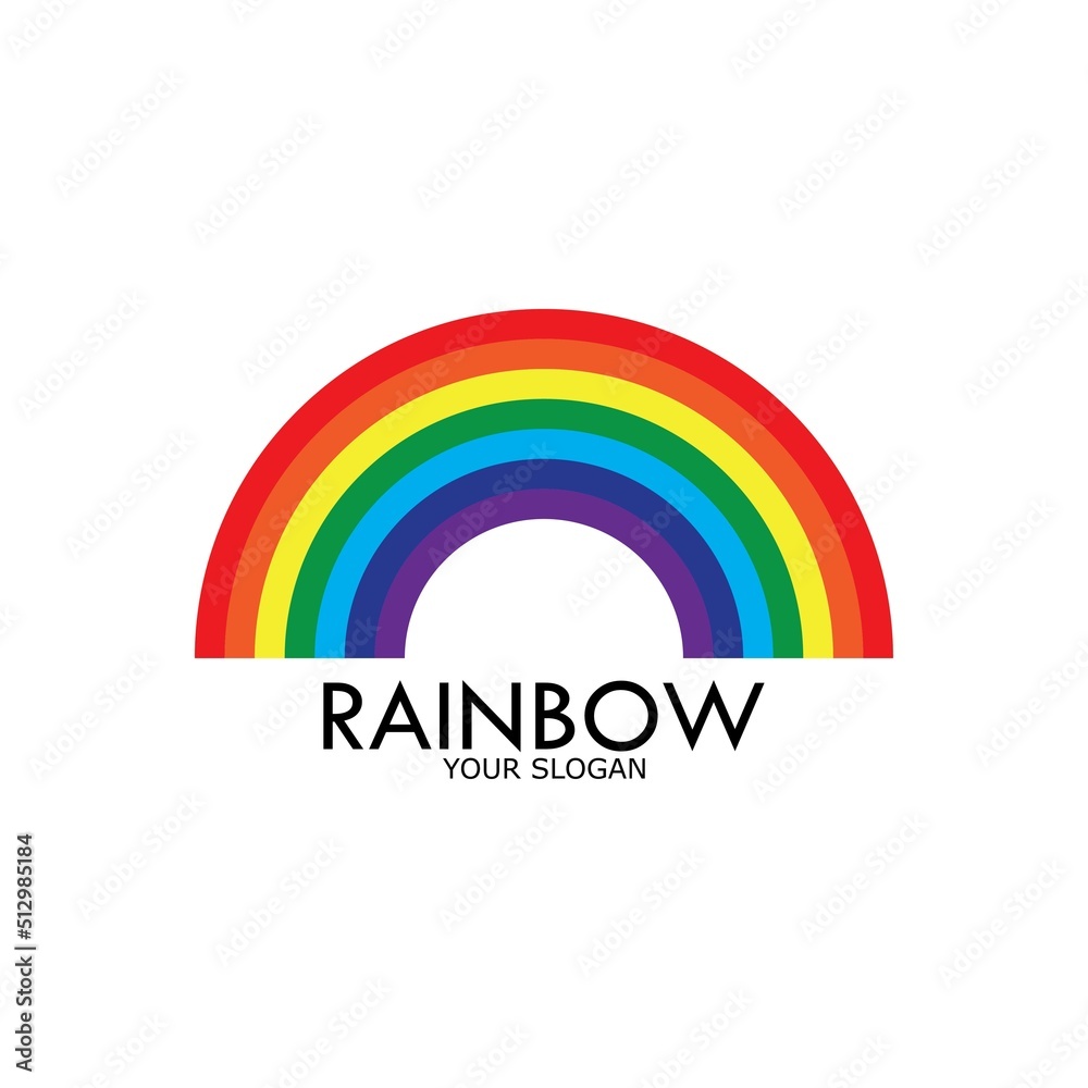 Obraz premium Rainbow vector icon illustration