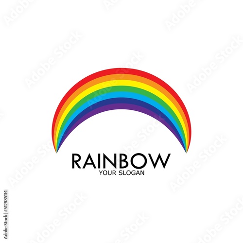 Rainbow vector icon illustration