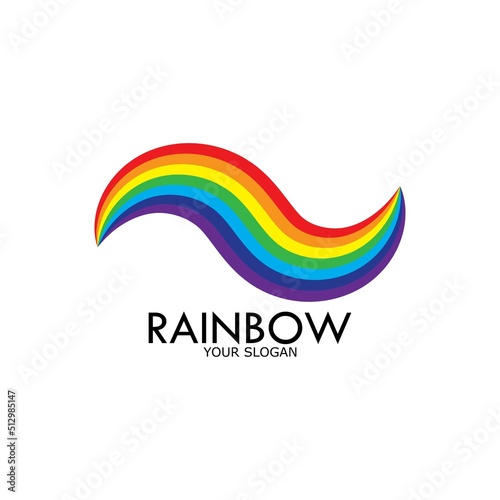 Rainbow vector icon illustration