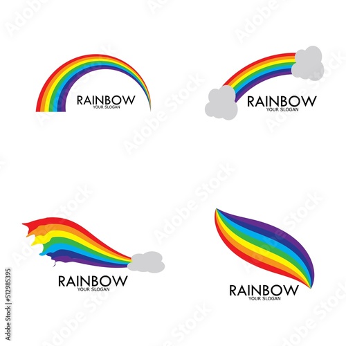 Rainbow vector icon illustration