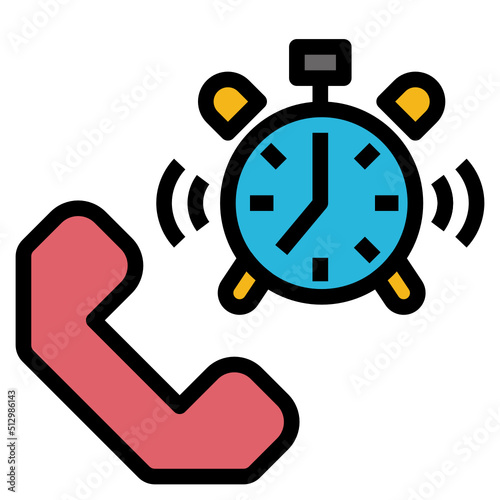 Wake up call filled icon