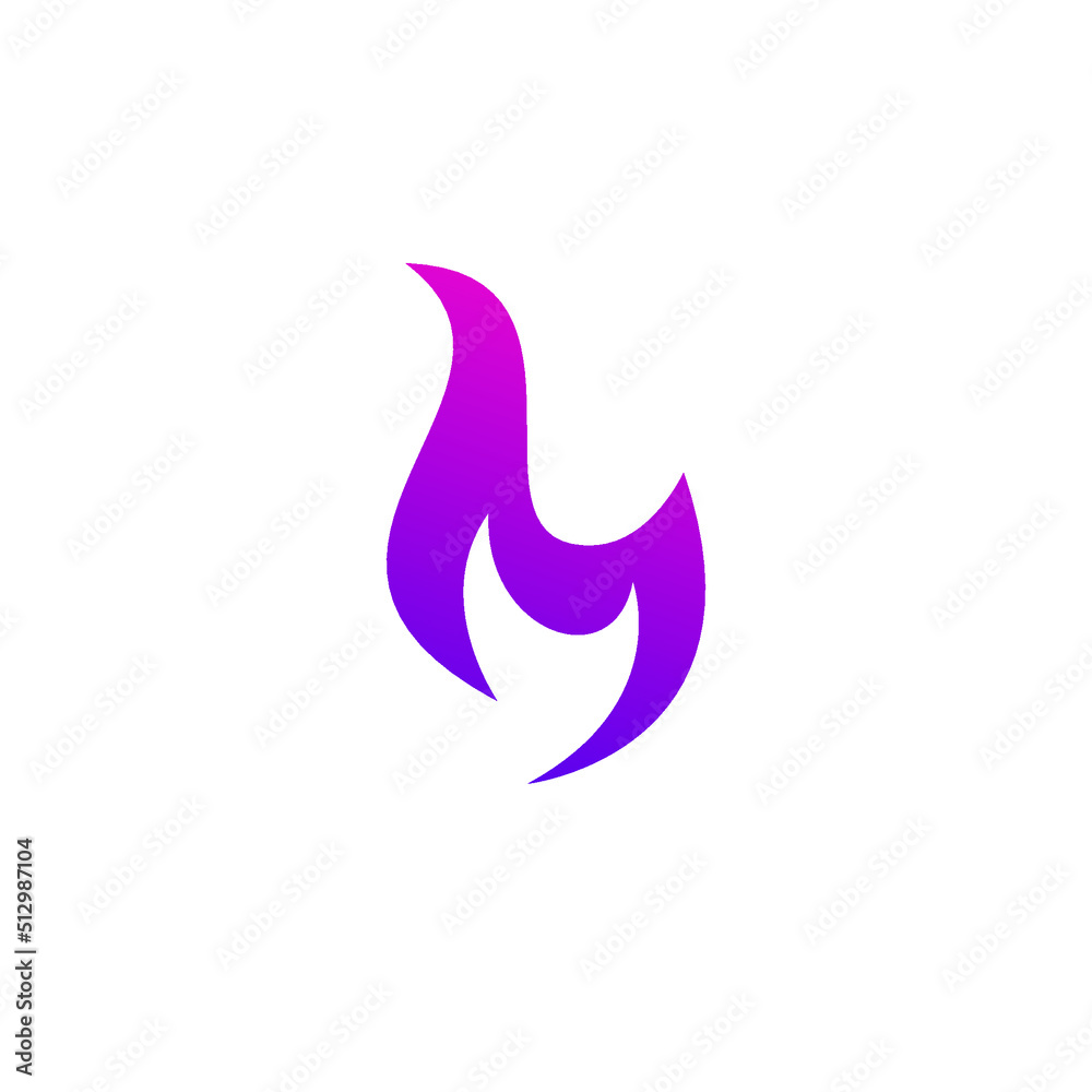 M Fire Logo With Purple Color Combination M Fire Logo With Purple Color Combination