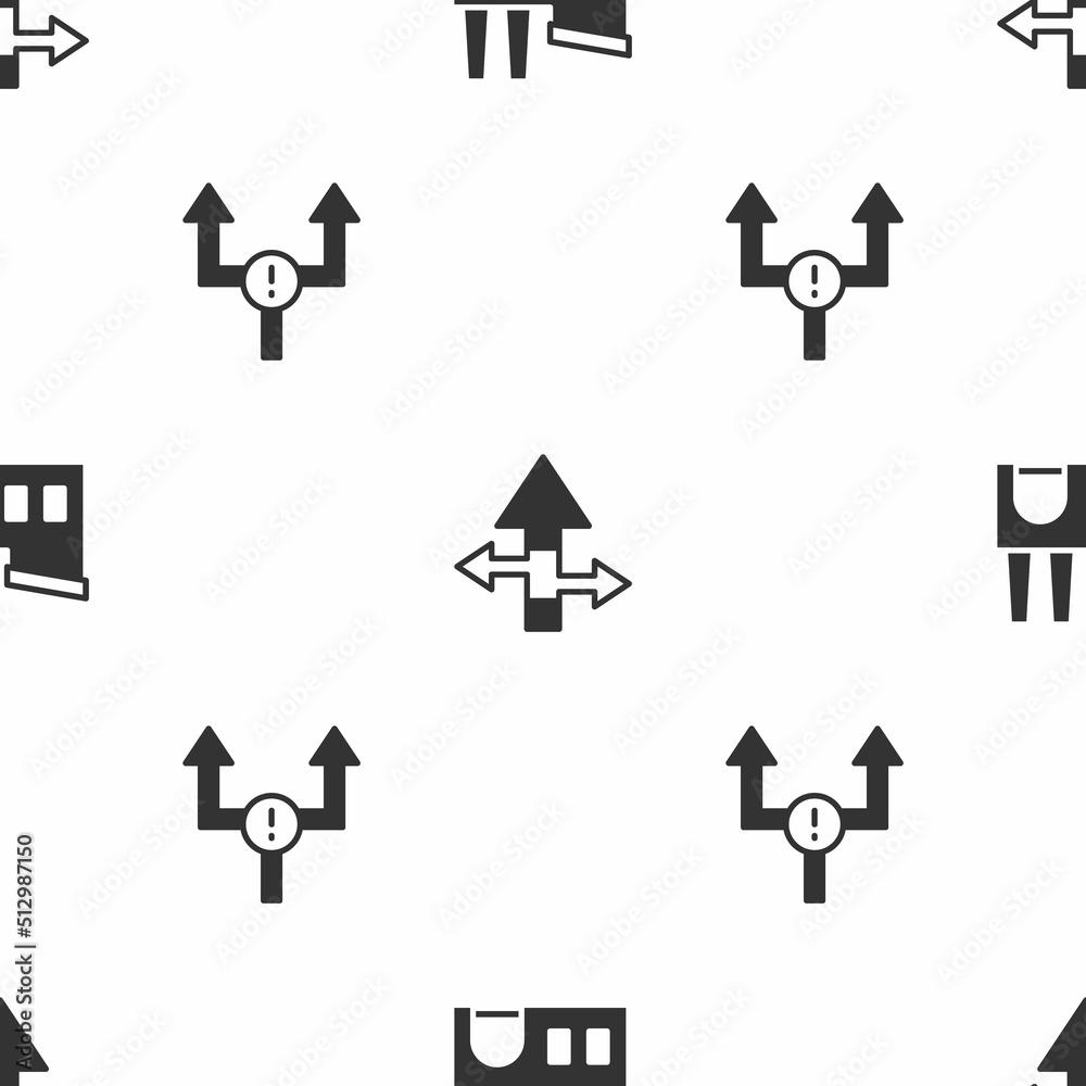 Set Factory, Arrow and on seamless pattern. Vector Set Factory, Arrow and on seamless pattern. Vector