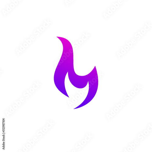 M Fire Logo With Purple Color Combination © ansgrav
