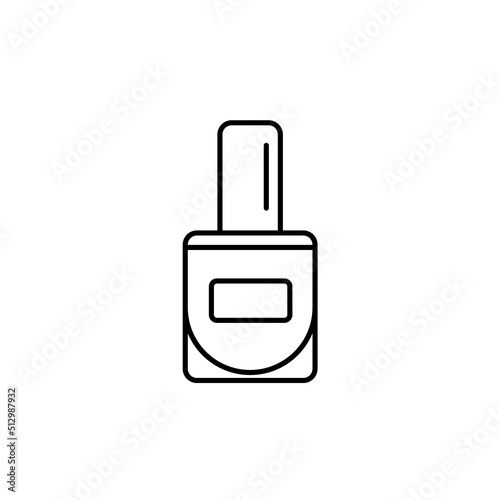 Nail polish line vector icon for website or app and logo on white background