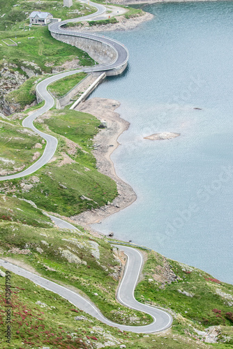 Winding Road Colle del Nivolet Parco Nazionale del Gran Paradiso National Park Ceresole Reale Piemonte Piedmot Italy