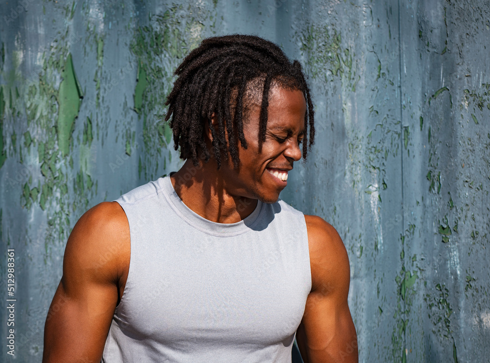 Portrait of smiling athlete man outdoors Portrait of smiling athlete man outdoors