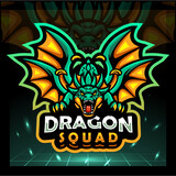 Dragon mascot. esport logo design