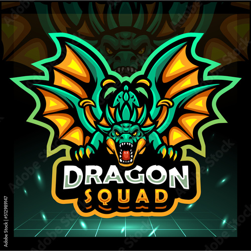 Dragon mascot. esport logo design