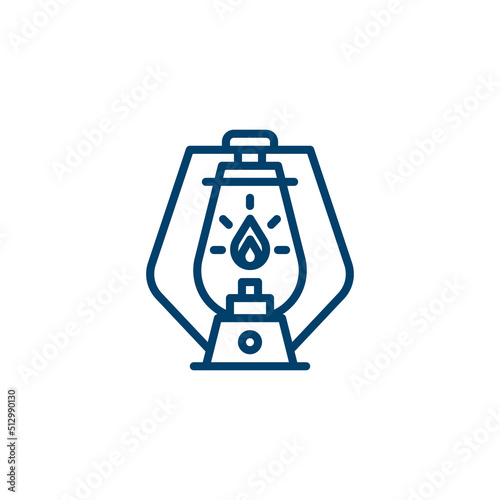 Camping lantern line icon. linear style sign for mobile concept and web design. Outline vector icon. Symbol  logo illustration. Vector graphic
