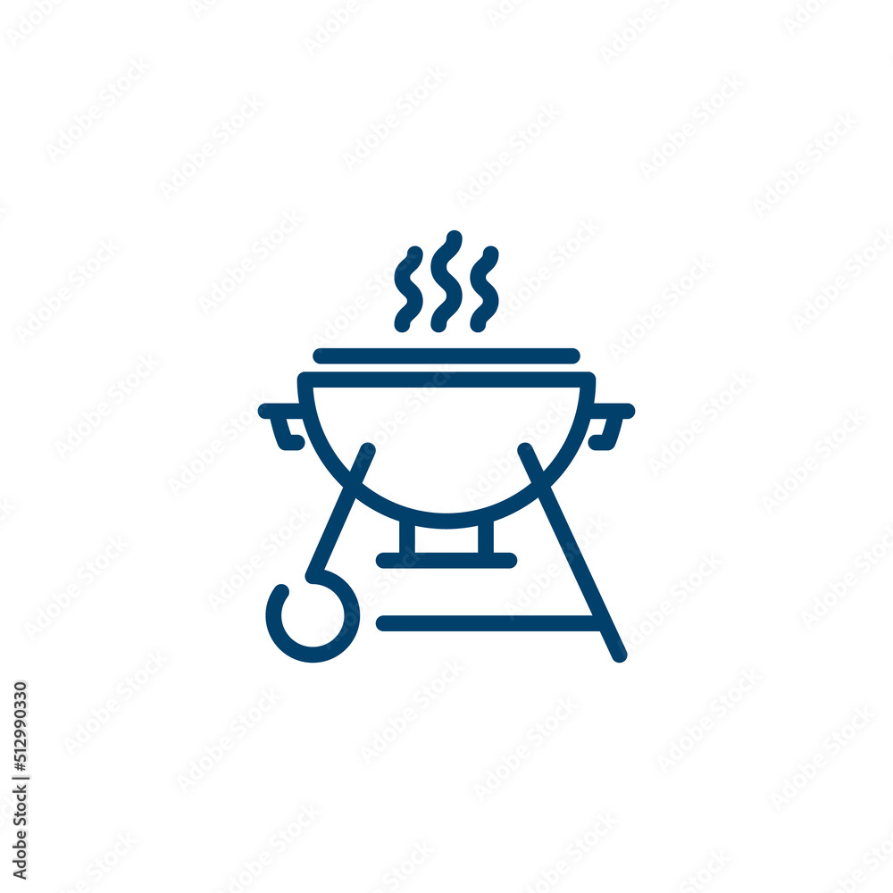 Grill line icon. linear style sign for mobile concept and web design. Outline vector icon. Symbol, logo illustration. Vector graphic Grill line icon. linear style sign for mobile concept and web design. Outline vector icon. Symbol, logo illustration. Vector graphic