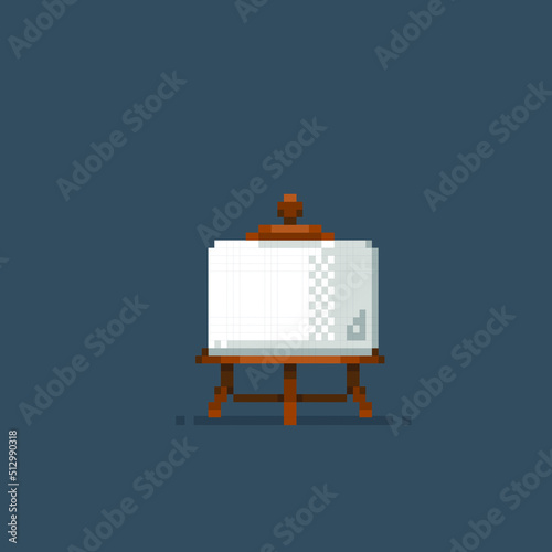 paint canvas in pixel art style