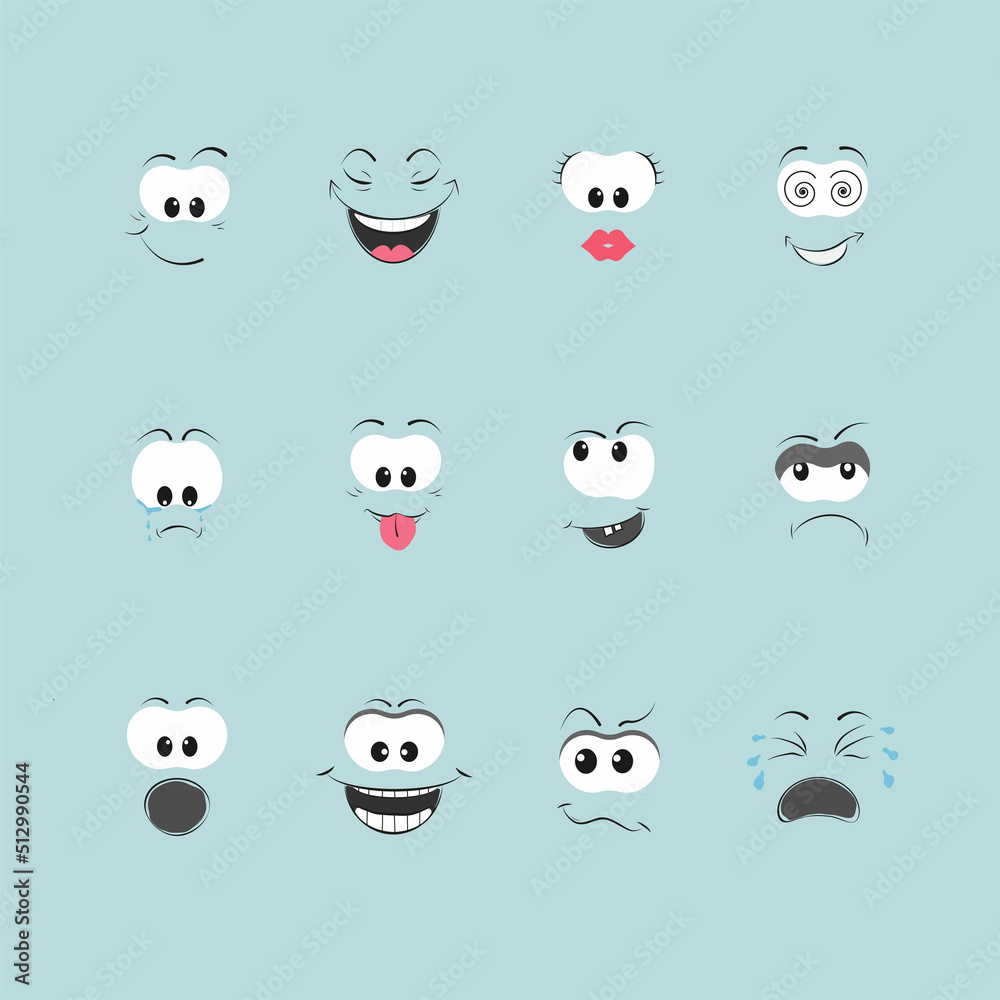 Fototapeta premium emotion smile sadness anger surprise shock euphoria beauty kiss