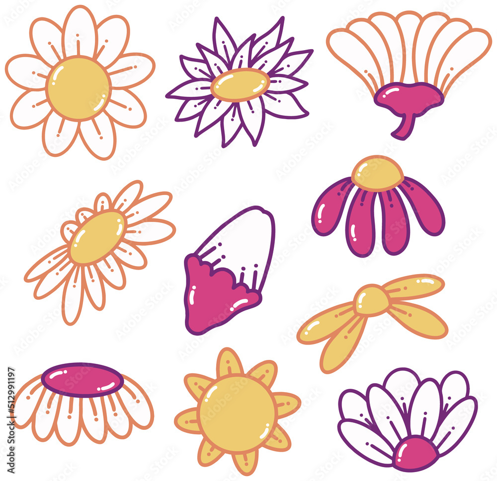 Sun Flowers Doodle Illustration Sun Flowers Doodle Illustration