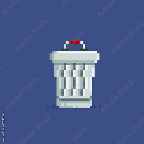 trash garbage in pixel art style