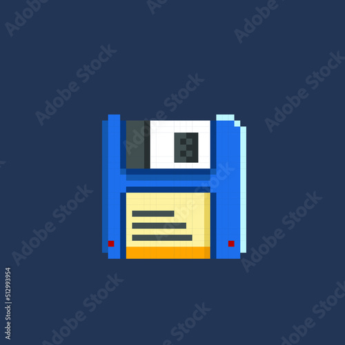 floppy disk in pixel art style