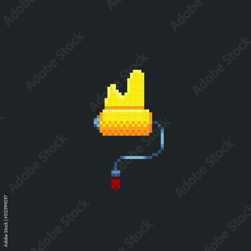 roller brush in pixel art style