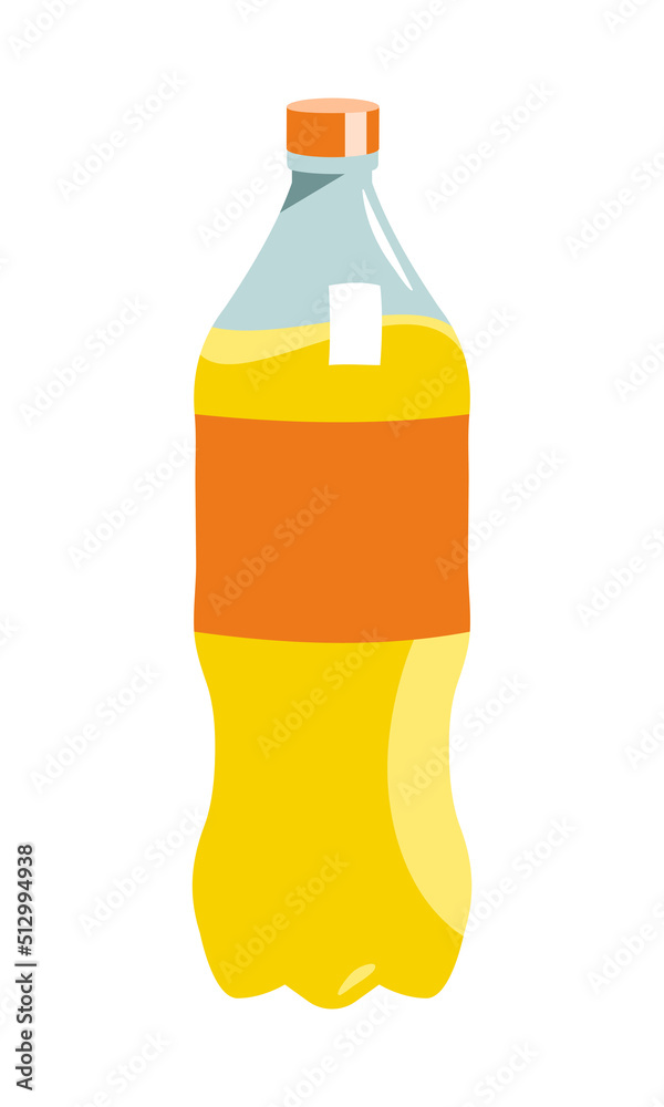 juice lemonade fanta - orange lemon drink - bottle - icon