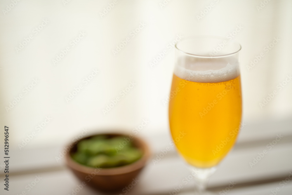 枝豆とビール 枝豆とビール
