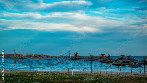 Bord de mer en hiver à Hammamet en Tunisie