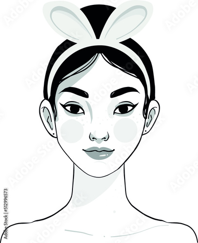 woman with headband