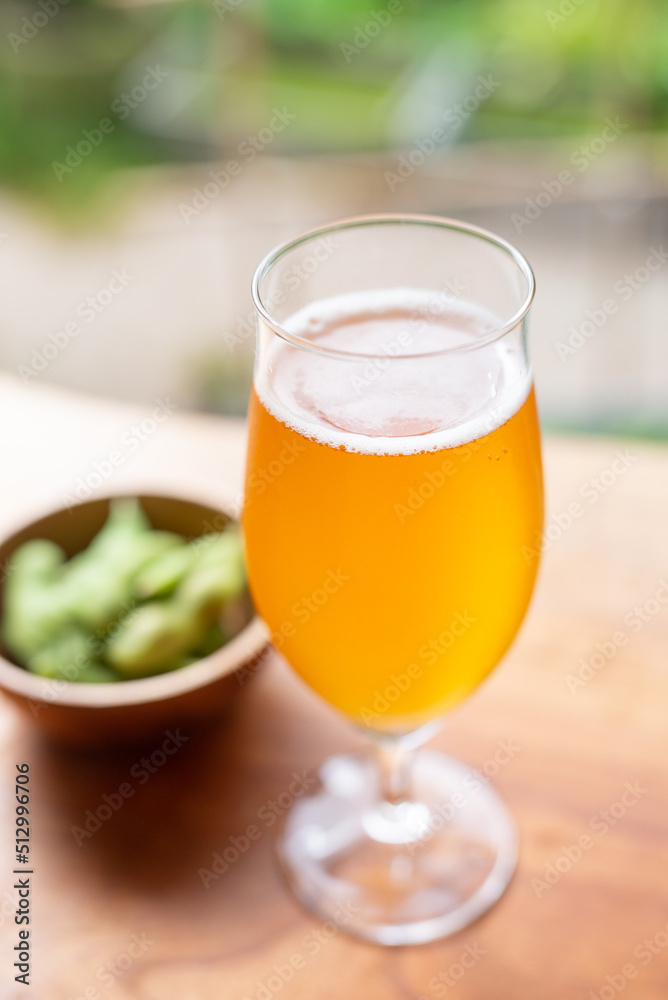 枝豆とビール 枝豆とビール