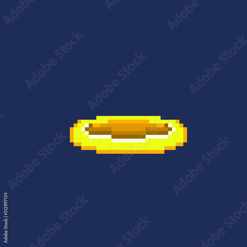 golden ring in pixel art style