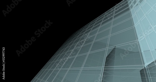 Abstract architecture 3d background  