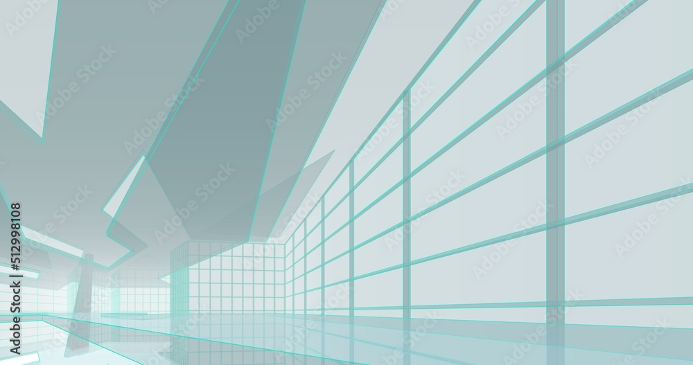 Fototapeta premium Abstract architecture 3d background 