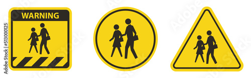 Fotografie, Obraz School Zone Symbol Sign Isolate on White Background,Vector Illustration