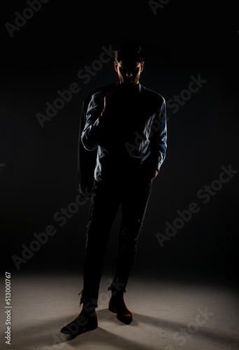 Man posing in the studio © qunica.com