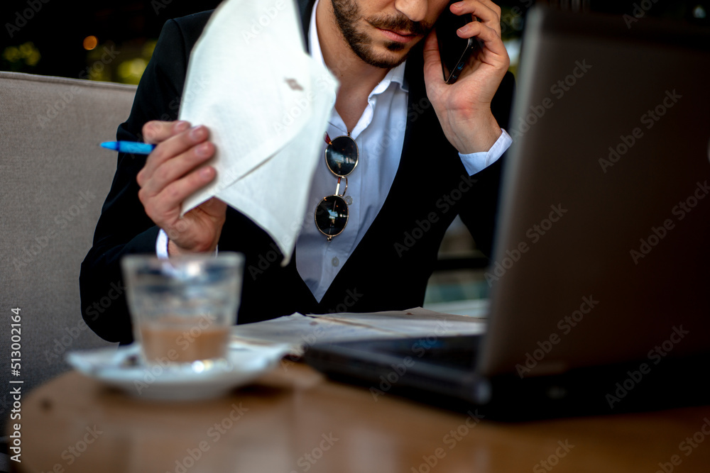 Details of businessman working Details of businessman working