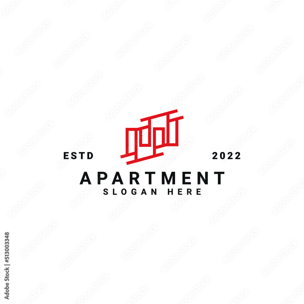 vintage modern apartment logo vector design template. simple real estate logo design vector. elegant property logo concept design. house investment logo design template isolated on white background.