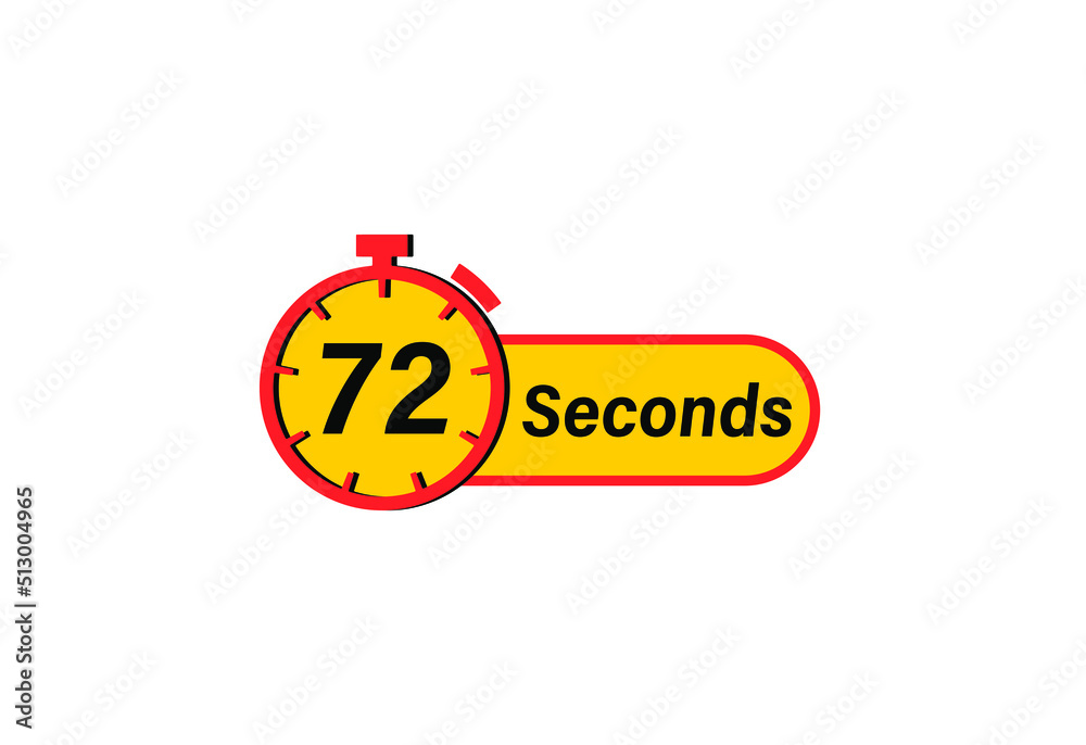 72 Seconds timers Clocks, Timer 72 sec icon, countdown icon. Time measure. Chronometer icon isolated on white background 72 Seconds timers Clocks, Timer 72 sec icon, countdown icon. Time measure. Chronometer icon isolated on white background