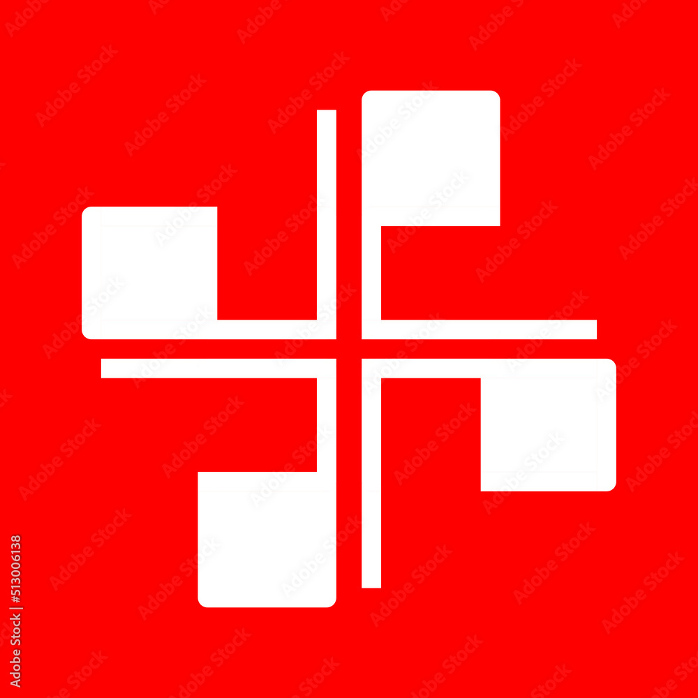 Obraz premium Red plus logo icon vector design.