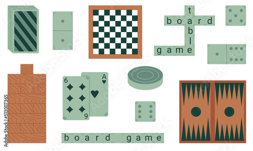 Print op canvas Set of board games
