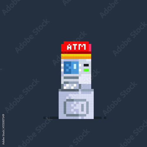 ATM in pixel art style