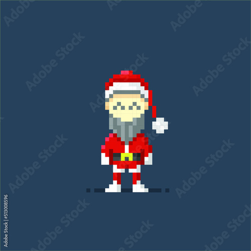 santa clause in pixel art style © Pixeleart