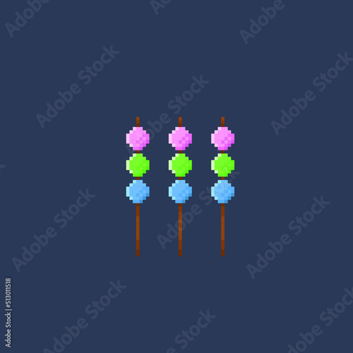 dango dumpling in pixel art style