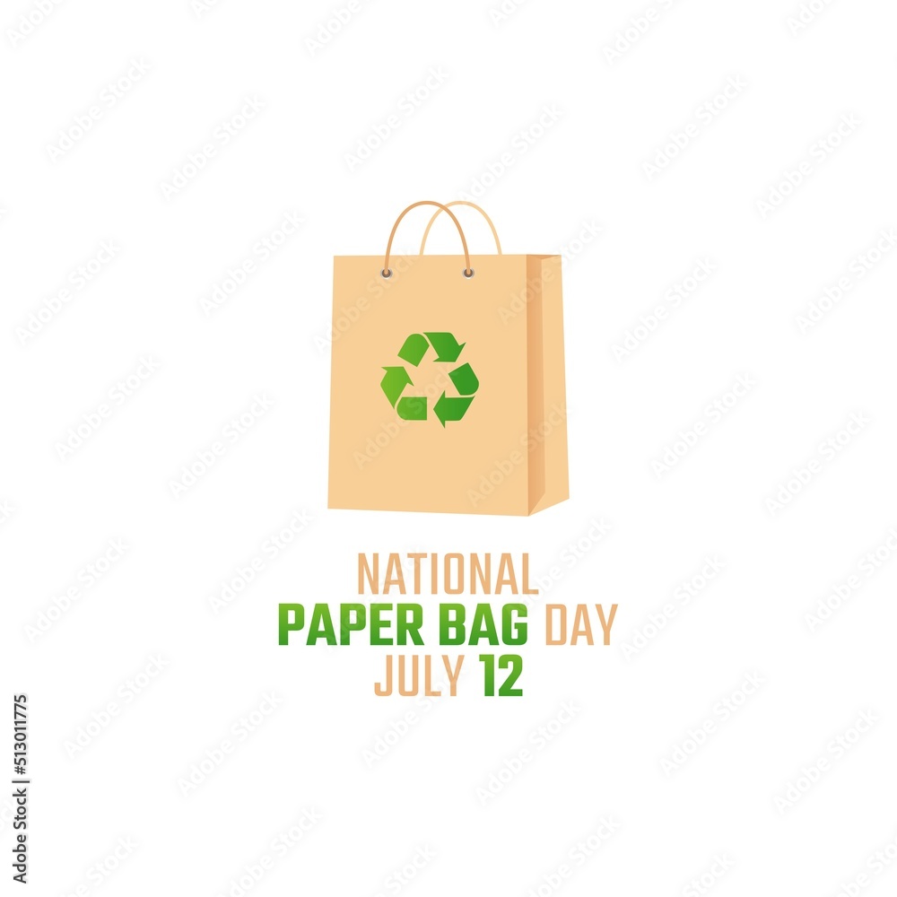 vector graphic of national paper bag day good for national paper bag
