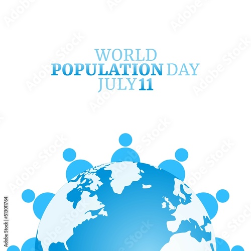 vector graphic of world population day good for world population day celebration. flat design. flyer design.flat illustration.