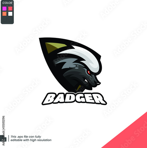 Honey Badger Logo vector illustration