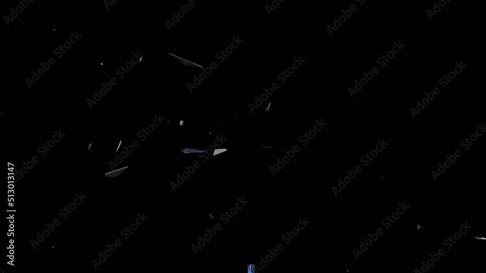 Mirror Glass Shatter Breaking Transparent Background