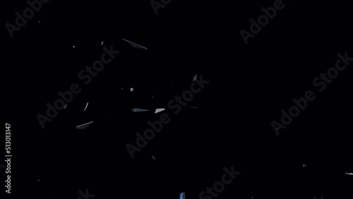 Mirror Glass Shatter Breaking Transparent Background