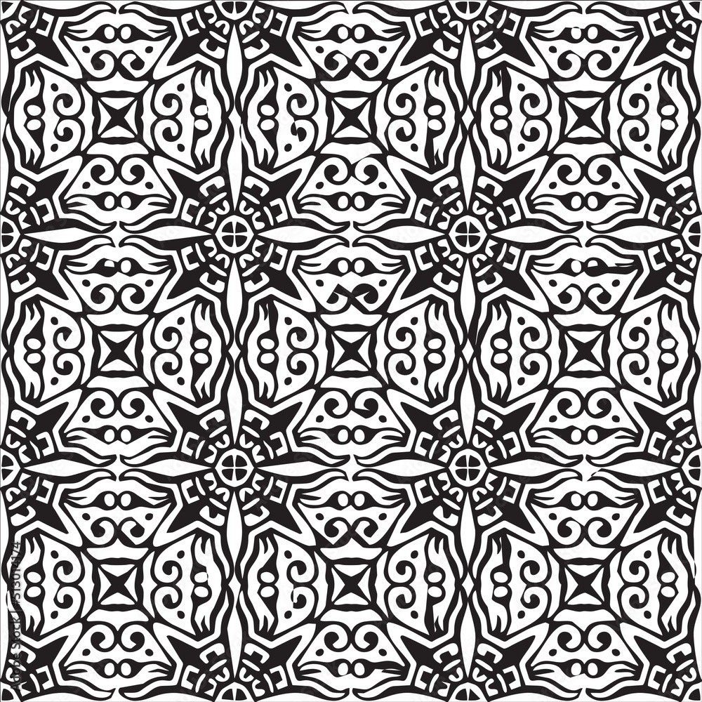 Vector, Image of classic batik pattern background, black and white color, with transparent background
Vector, Image of classic batik pattern background, black and white color, with transparent background