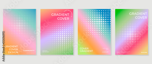 Abstract vibrant gradient background vector. Minimalist style cover template with shapes, colorful and liquid color. Modern wallpaper design perfect for social media, idol poster, photo frame.