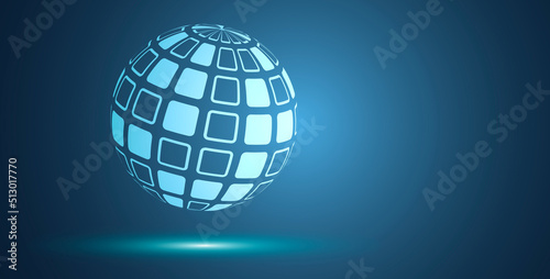 sfera, globo, pixel, informatica, digitale