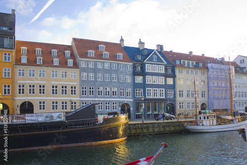The ships and boats at Nyhavn in Copehnagen, Denmark photo