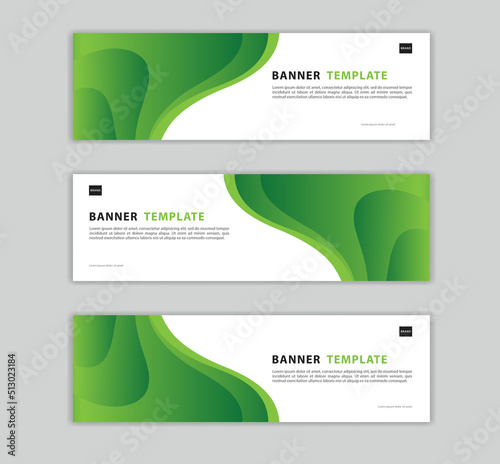 Green banner template vector illustration, Geometric banner design, green web background, polygonal Abstract background, web page, header for website, billboard, gift voucher, card, social media post